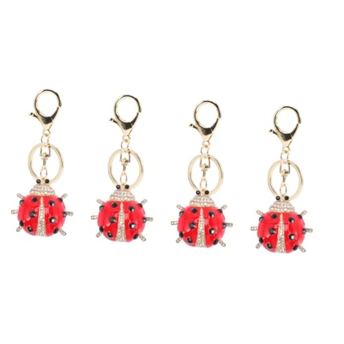GALPADA 4stücke Rhinestone Schlüsselanhänger Mit Niedlicher Marienkäfer-Form Funkelndes Design Als Für Besondere Anlässe Wie Geburtstage Valentinstag Oder Weihnachten Für Taschen von GALPADA