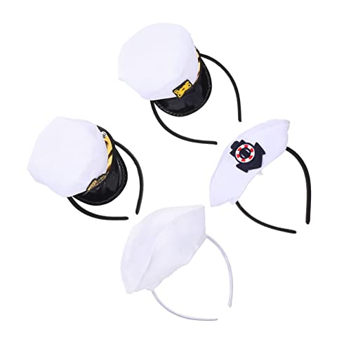 GALPADA 4 Stück Marine Hut Stirnband Hüte Cosplay-Stirnband für Kapitäne Matrose party mitgebsel kinderparty mitgebsel Halloween-Party-Stirnbänder neuartige Haarbänder Stoff von GALPADA
