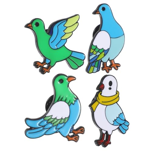 GALPADA 4stücke Metall Peace Dove Broschen Vintage Tier Anstecknadeln Für Frauen Cute Enamel Pins Für Bekleidung Taschen Und Accessoires Langlebig Und Vielseitig von GALPADA