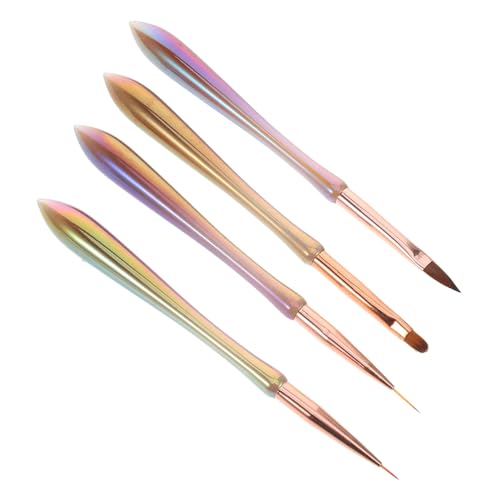 GALPADA 4 Stück Nail Art Pen Set Teilig Präzisionspinsel für Feine Metallic Nail Polish Stifte Nagelkunst Graffiti DIY Nageldesign Vielseitig Tragbar für Professionelle Maniküre von GALPADA
