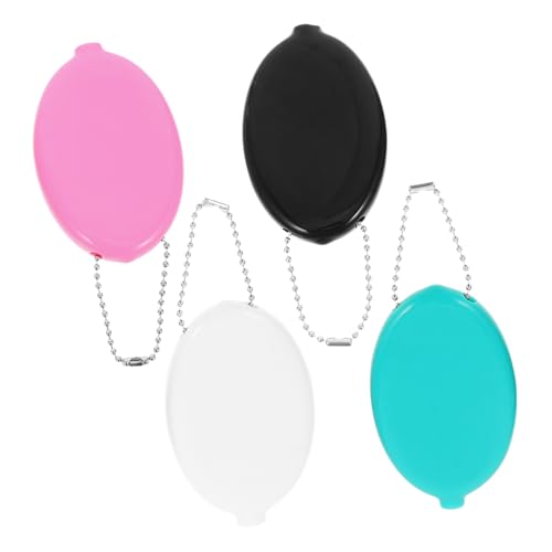 GALPADA 4 Stück Ovaler PVC Münzbeutel mit Kette Weiche Langlebige Geldbörse für Münzen Schlüssel Schmuck Praktischer Kleiner Organizer für Damen und Herren Unterwegs GALPADA 4 Stück Ovaler PVC Münzbeutel mit Kette Weiche Langlebige Geldbörse für Münzen Schlüssel Schmuck Praktischer Kleiner Organizer für Damen und Herren Unterwegs von GALPADA