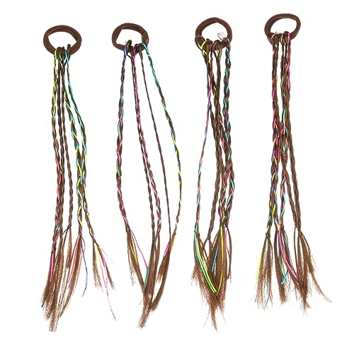GALPADA 4 Stück Perücke Zopf Häkeln Sie Synthetische Dreadlocks Farbige Perücke Kinderperücken Haarschmuck Für Kinder Haarschmuck Für Zöpfe Kinder Requisiten Zopfperücken Plastik von GALPADA
