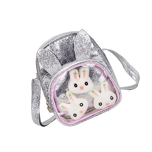 GALPADA 4 Stück Schultertaschen Umhängetasche zum Umhängen Tasche im Cartoon-Kaninchen-Design aufbewahrungssack Storage Pockets Handy-Geldbörse Tragetasche Kindertasche Outdoor-Reisetasche von GALPADA