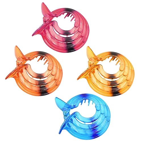 GALPADA 4 Stück Haarklammern Brötchenformerklemme Haarknotenkäfig Haar-bananen-clip Haarspange Kralle Aus Lockigem Haar Krallenklammern Für Mädchen Acryl Plastik Fräulein Styling-clip von GALPADA