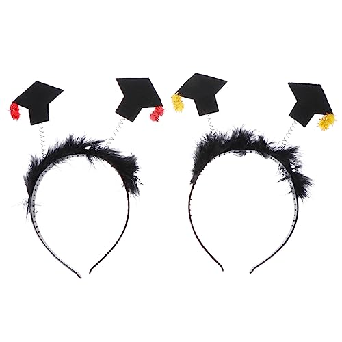 GALPADA 4stücke Doktorhut Haarband Für Abschlussfeiern Hut Haarschmuck Für Graduierungspartys Wiederverwendbar Mit Festem Stimmungsvolle Deko Für Abschlussfeierlichkeiten von GALPADA