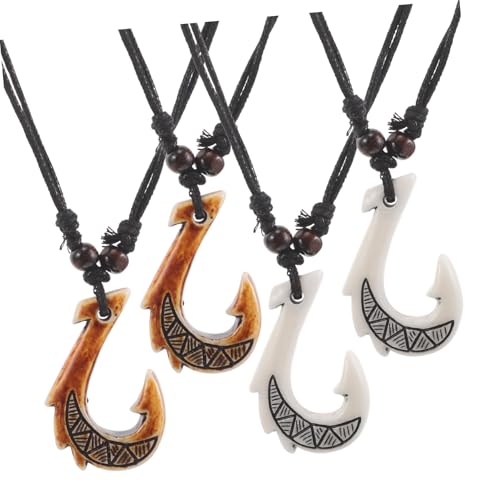 GALPADA 4stücke Harzanhänger Mit Angelhaken-design Ethno-stil Leichtes Kunstharz Für Herren Und Damen Modischer Halsschmuck Für Alltag Und Reise Einzigartiges von GALPADA
