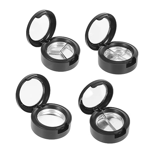 GALPADA 4 Stück Leere Lidschatten Lippenstift Boxen Tragbare Kosmetik Organizer mit 3 Fächern Transparentes Make Up Aufbewahrungsetui für Reisen und Zuhause von GALPADA