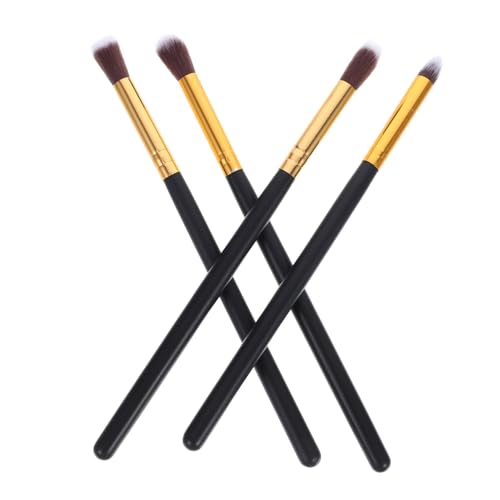 GALPADA 4 Stück Teiliges Lidschatten Pinsel Set aus Weichem Pferdehaar Verarbeitung Langlebiges Make Up Werkzeug Tragbar für Reisen Geeignet für Präzises Augen Make Up und Blending von GALPADA