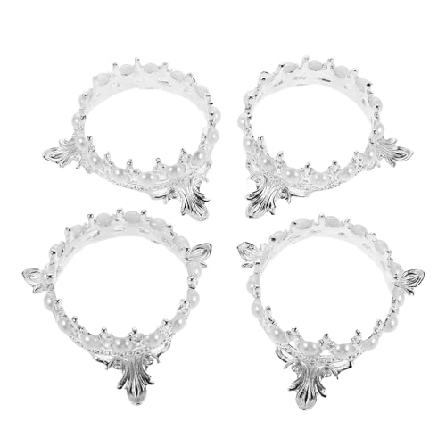 GALPADA 4 Stück Teiliges Nagelwerkzeug-organizer - Vintage Design mit Perlenbesatz Kompakter Nagelpinsel-ständer für Maniküre Vielseitiger Stifthalter für Nail Art Eyeliner und Make-up von GALPADA