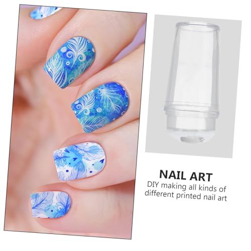 GALPADA 4 Stück Teiliges Nail Stamping Plate Transparent Langlebig DIY Nagel Schablonen Stempel für Kreative Nail Art und Individuelles Nageldesign von GALPADA