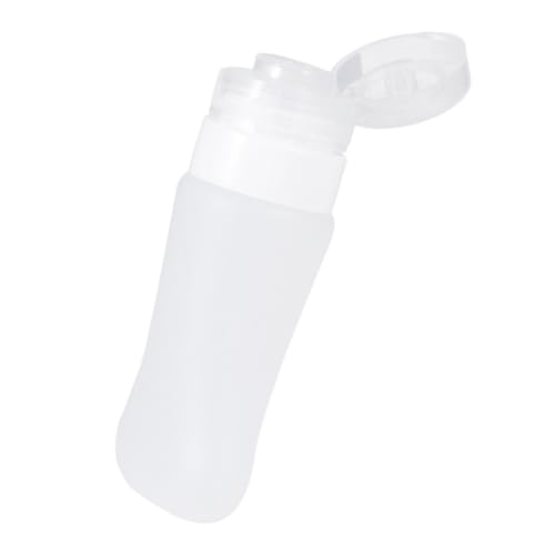 GALPADA 4 Stück Teiliges Silikon Reiseflaschen mit Saugnapf Auslaufsichere Wiederverwendbare Kosmetikbehälter für Lotion Make up und Hautpflege Leichter Kompakter Reise organizer in Weiß von GALPADA