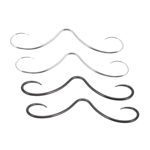 GALPADA 4 Stück Teiliges Unisex Schnurrbart Septum Piercing aus Langlebigem Verstellbarer Nasenring für Frauen und Männer Modisches Nasenpiercing Schmuckstück für Vielseitige Styles von GALPADA
