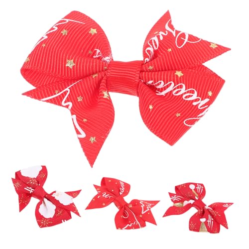 GALPADA 4 Stück Teiliges Weihnachts Haarschmuck für Mädchen mit Niedlichen Schleifen Haarclips Bunte Haarklammern Handgefertigter Festlicher Kopfschmuck für Teenager zu Party und Alltag von GALPADA