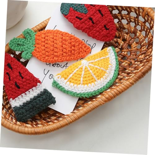 GALPADA 4 Stück Teiliges Wollhaarspangen Obstdesign Stylische Bobby Pins für Damen Bunte Haarklammern in Erdbeer Karotte Zitrone und Wassermelone Modische Haarschmuck accessoires GALPADA 4 Stück Teiliges Wollhaarspangen Obstdesign Stylische Bobby Pins für Damen Bunte Haarklammern in Erdbeer Karotte Zitrone und Wassermelone Modische Haarschmuck accessoires von GALPADA
