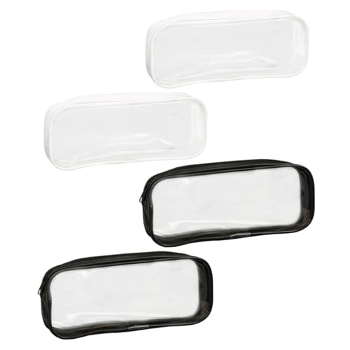 GALPADA 4 Stück Transparenter Reißverschluss Stiftbeutel wasserdichte Makeup Taschen aus PVC für Schule und Reisen für Kosmetik und Schreibwaren GALPADA 4 Stück Transparenter Reißverschluss Stiftbeutel wasserdichte Makeup Taschen aus PVC für Schule und Reisen für Kosmetik und Schreibwaren von GALPADA