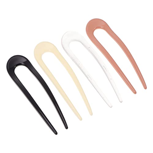 GALPADA 4 Stück U-Förmige Haarnadeln für Damen Retro Haarspangen Robustes Material Eleganter Haarschmuck für Partys und Alltag von GALPADA