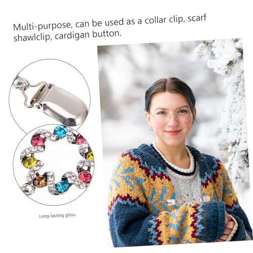 GALPADA 4 Stück Vintage Broschen Legierung Cardigan Clips mit Blumen design Modische Schmuck clips für Damen Vielseitig für Schals Pullover Strickjacken Langlebig und Einfach zu von GALPADA