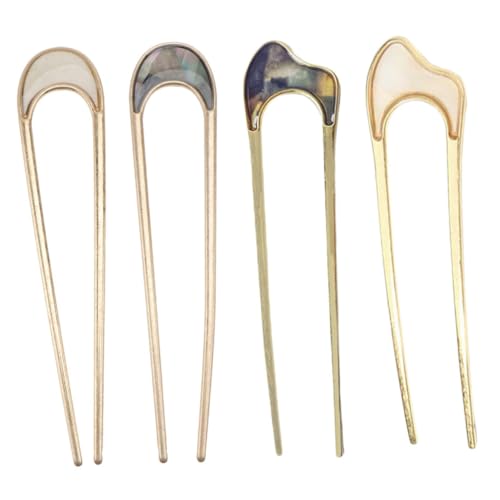 GALPADA 4 Stück Vintage Haarnadeln Metalllegierung Haarforken U förmige Haarklammern für Hochzeit Party Alltag Geeignet Modische Haarschmuck Accessoires für Damen und Mädchen von GALPADA