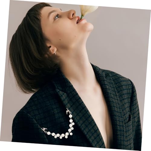 GALPADA 4 Stück Vintage Teiliges Perlen Strickjacken Clips Broschen für Jacken und Pullover Langlebige Formstabile Mode Accessoires Kleidungsklammern für Damen Stilvolle Outfit Dekoration von GALPADA