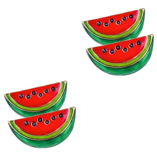 GALPADA 4 Stück Wassermelonenbrosche abstecknadeln pines Schal Mantelkleid Hemdkragenclip Hemd-Wassermelonen-Clips Jahrgang Stift Zubehör Cardigan-Clip Fräulein Lavalier rot von GALPADA