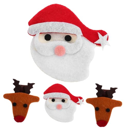 GALPADA 4 Stück Weihnachtliche Haarschmuck Teilig Rentier Weihnachtsmann Haarspangen Partyfestliche Weihnachts Haarclips für Damen Mädchen Xmas Kopfdeko von GALPADA