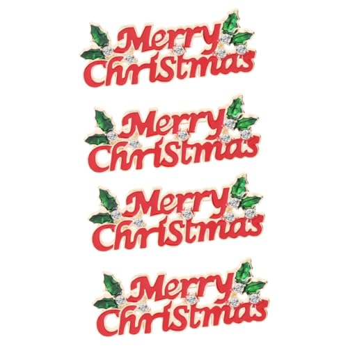 GALPADA 4 Stück Weihnachts-Emaille-Stifte werbeaktion bags weihnachtspullover emaille im knopfloch Weihnachtsbrosche Kleiderkragen Corsage Weihnachtsabzeichen Weihnachten Zubehör Korsage von GALPADA