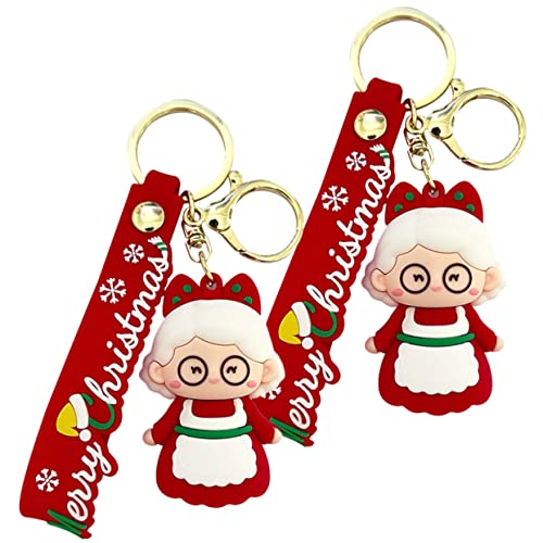 GALPADA 4stücke Weihnachtsmann Schlüsselanhänger Niedliche Weihnachtsanhänger Für Taschen Und Schlüssel Dekoration Für Weihnachten Und Neujahr Vielseitige Für Freunde Und Familie von GALPADA