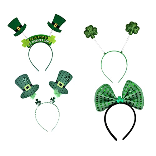 GALPADA 4 Stück Santa Stirnband Haarschmuck Tag Haarreifen Accessoires Zum St. Patricks Day Stirnband Saint Patricks Day Karneval Haarband St. Patrick's Day Stirnband Tuch Kopftaste Bilden von GALPADA