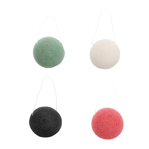 GALPADA 4 Stück Wiederverwendbare Reinigungsschwämme für Gesicht Hautfreundlich Porentief Sauber Sanftes Makeup Entferner Puff Feuchtigkeitsspendend Geeignet für Hauttypen Gemischte von GALPADA