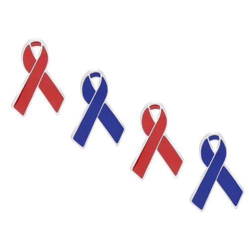 GALPADA 4 Stück World Aids Day Brosche Rote Schleife Anstecknadeln aus Legierung Kreative Charity Schmuck Damen Accessoires Unterstützungs symbol von GALPADA