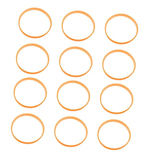GALPADA 48 Stück Orangefarbene Silikonarmbänder Silikon Armbänder Armreif Kinderspiele Armbänder Leere Sport Elastikbänder Musik Silikonbänder Kieselgel von GALPADA
