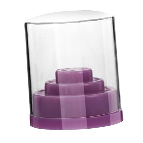 GALPADA 48löcher Nail Drill Bit Organizer Mit Fächern Transparente Aufbewahrungsbox Für Nagelbohrer Und Maniküre-zubehör Kreativer Und Langlebiger Nagelfräser Halter Für Schönheitssalons u von GALPADA