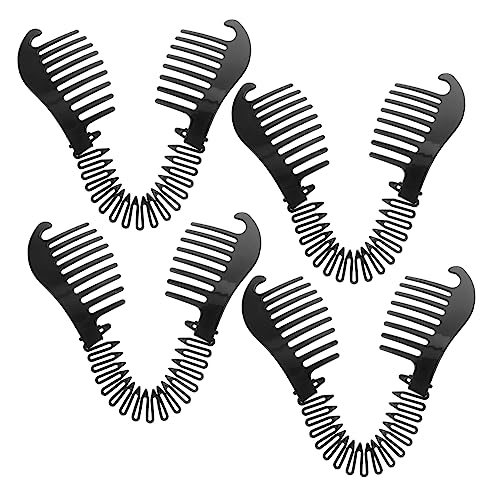 GALPADA 4stücke Ineinandergreifende Bananenkämme Für Frauen Haarspange Zopfwerkzeug Biegsame Haarkämme Aus Kunststoff Flexibel Und Langlebig von GALPADA