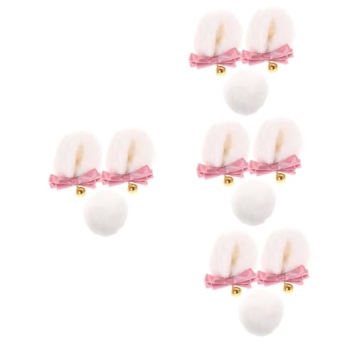 GALPADA 4sätze Bärenohren Und Haarclips Set Niedliche Cosplay Accessoires Für Halloween Und Kostümpartys Kawaii Tierohren Und Mit Schleife von GALPADA