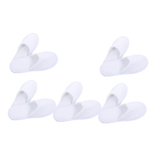 GALPADA 5 Paare Baumwoll Hausschuhe Waffelstruktur Leicht Rutschfest Komfortabel Unisex Gäste Pantoffeln Für Hotel Spa Party Zuhause Reise von GALPADA