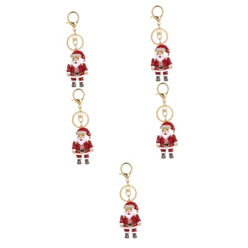 GALPADA 5 Stück Autoschlüsselring Schlüsselanhänger Santa Cam Ornament Geldbörsenanhänger Für Handtaschen Anhänger Schlüsselanhänger Weihnachtsschlüsselanhänger Weihnachtsmann Schlüssel von GALPADA