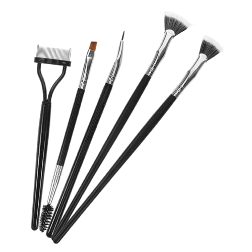 GALPADA 5 Stück Fächerförmige Wimpernbürsten mit Gebogenem Winkel Doppellagige Borsten für Volumen Mascara Fan Lash Brush und Winkelform für Untere Wimpern Vielseitiges Make Up Tool für von GALPADA