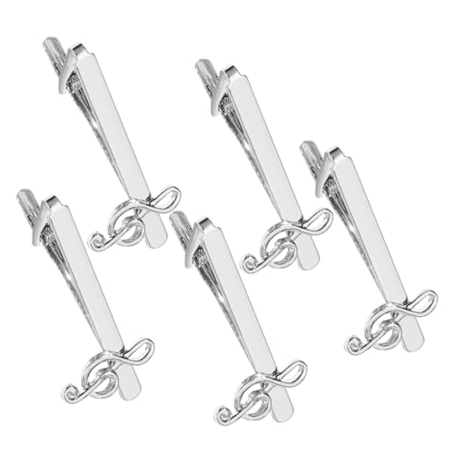 GALPADA 5stücke Krawattenklammer Aus Metall Mit Musiknotenmotiv Für Herren Sicherer Halt Für Formelle Anzüge Geeignet Für Geschäftstreffen Hochzeiten Und Formelle Veranstaltungen von GALPADA
