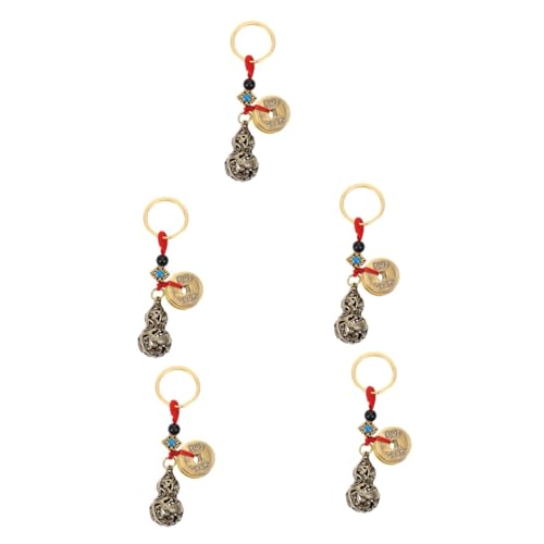 GALPADA 5 Stück Ornament Geldbörse Schlüsselanhänger Feng Shui Münze Anhänger Chinesische Glücksmünzen Schlüsselanhänger Schlüsselanhänger Anhänger Glücksbringer Wu Anhänger Feng Shui von GALPADA