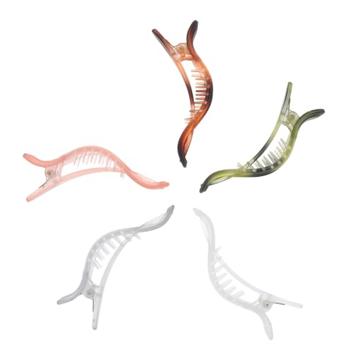 GALPADA 5 Stück Teiliges Alligator Haarklammern aus Flexiblem Acryl Rutschfeste Große Haarspangen für Damen und Mädchen Geeignet für Feines Dickes Haar Vielseitig für Dutt Pferdeschwanz von GALPADA