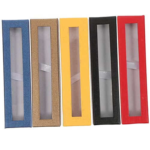 GALPADA 5 Stücke Stifte Geschenkbox Leere Stift Organizer Transparentes Füllfederhalter Etui für Familie und Studenten Aufbewahrungsbox für Stifte von GALPADA