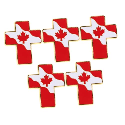 GALPADA 5stücke Flaggen-anstecknadel Mit Ahornblatt-design Metallpatriotische Brosche Für Herren Und Damen Passend Zu Anzug Hut Rucksack Souvenir Oder Dekoration von GALPADA