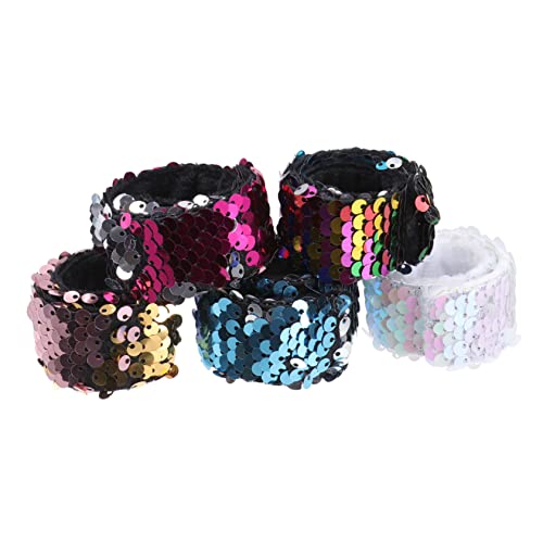 GALPADA 5 Stück Teiliges Meerjungfrau Pailletten Armband für Bunte Slap Armbänder Flexibel und Wiederverwendbar Perfektes für Mädchen Spaßiges Accessoire für GALPADA 5 Stück Teiliges Meerjungfrau Pailletten Armband für Bunte Slap Armbänder Flexibel und Wiederverwendbar Perfektes für Mädchen Spaßiges Accessoire für von GALPADA