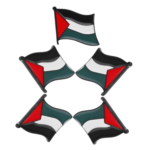 GALPADA 5 Stück Teiliges Palästina Broschen Set aus Zinklegierung Modische Reversnadeln mit Palästina Flaggenmotiv Vielseitiges Schmuckzubehör für Kleidung Taschen und Festliche Anlässe von GALPADA