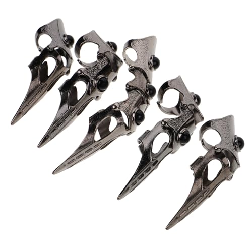 GALPADA 5 Stück Teiliges Punk Schmuck Vintage Joint Long Finger Ringe aus Langlebiger für Halloween Party Cosplay Damen und Herren Modisch und Auffällig von GALPADA