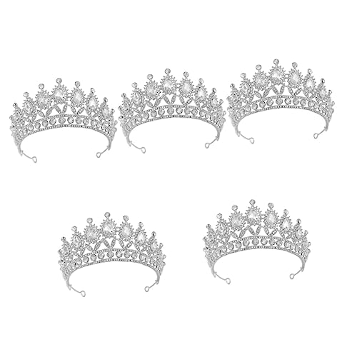 GALPADA 5st Diamantkrone Mit Wassertropfen Brautkopfschmuck Für Die Hochzeit Strass-party Rote Kontakte Kronen Für Frauen Tiara Für Frauen Stirnband Hochzeitskleid Zinklegierung Fräulein von GALPADA