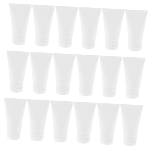 GALPADA 50 Stück Nachfüllbare Reise-quetschflaschen aus Weißem Kunststoff mit Klappdeckel Weiche Leere Tuben für Kosmetik Gesichtsreiniger Handcreme Auslaufsicher Wiederverwendbar von GALPADA