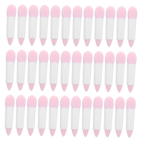GALPADA 50 Stück Silikon Make Up Pinsel mit Glitter Eyeshadow und Lip Mask Doppelseitig für Präzises Auftragen Liquid Lidschatten Sowie Lippenpflege Leicht und Tragbar Rosa von GALPADA