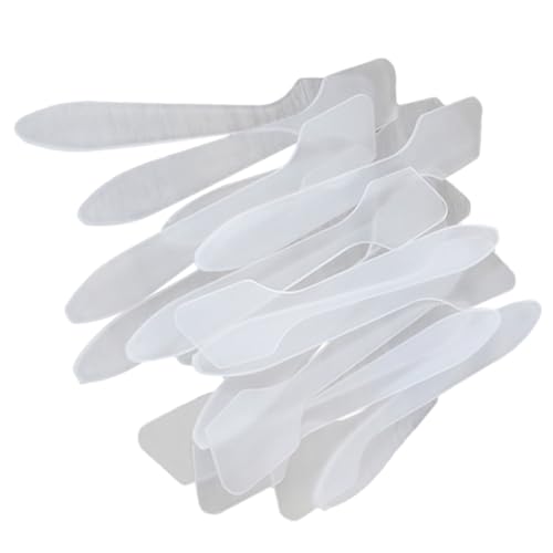 GALPADA 50Stücke Kosmetikspatel aus Kunststoff Transparentes Make Up Werkzeug für Gesichtscremes Masken und DIY Kosmetikprodukte zum Auftragen und Probieren von GALPADA