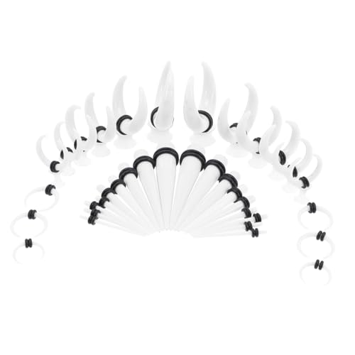 GALPADA 50stücke Ohrdehnungsmessgeräte Stretching Ohrschmuck Ohrringe Ohrhorns Dehnungsset Ohrringe Für Männer Und Frauen von GALPADA